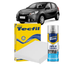 Filtro Cabine Ar Condicionado + Limpa ar Spray RENAULT Sandero 1.0 1.6