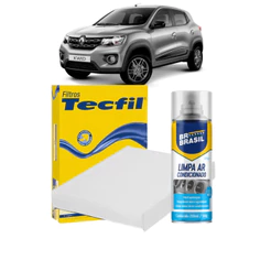 Filtro Cabine Ar Condicionado + Limpa ar Spray RENAULT Kwid 1.0