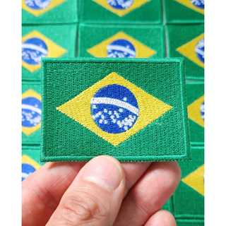 1 Mini Bandeira do Brasil 3x4,5cm Cód.MBP249 Patch Bordado Mochilão Mochileira Motociclista Peregrino PREÇO UNIDADE