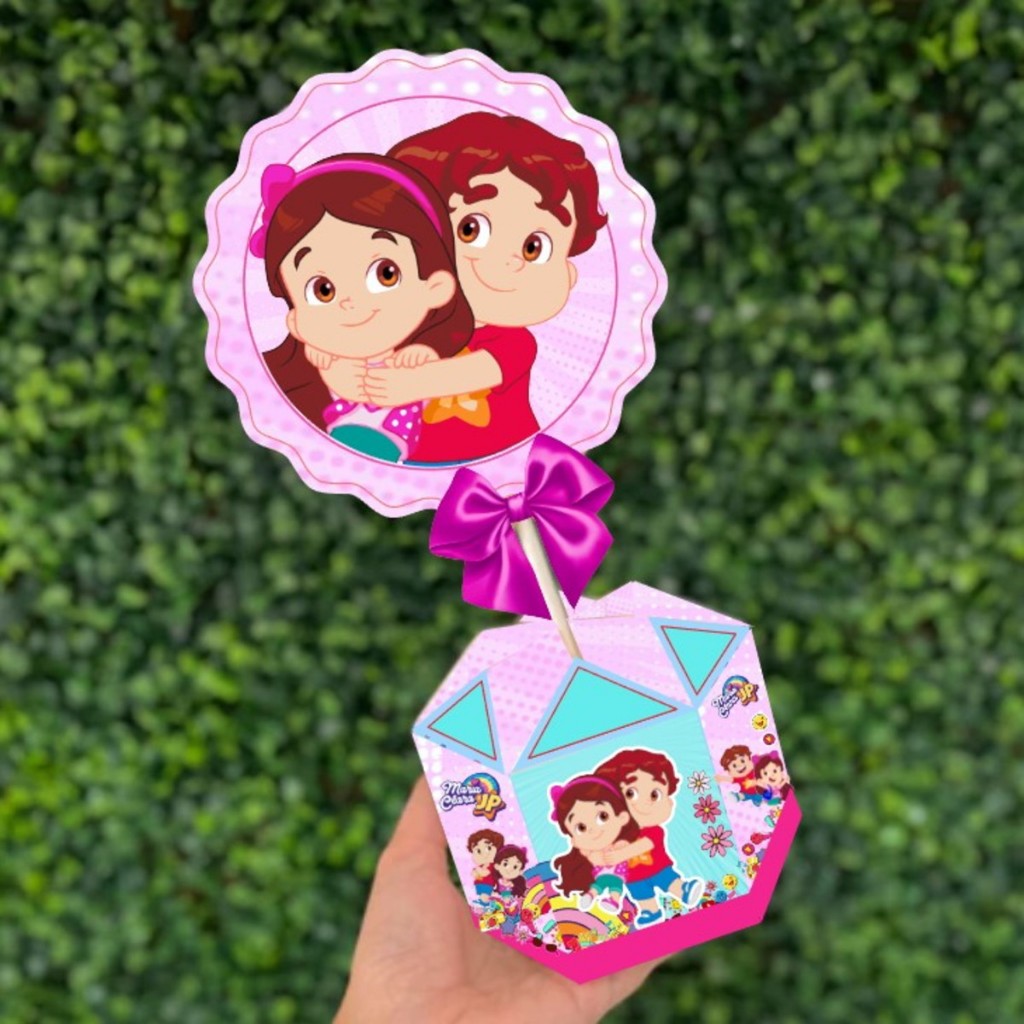 Kit de Centro de mesa Maria Clara e Jp | Arranjo Enfeite Cachepô | Lembrancinha | Festa | Personalizado