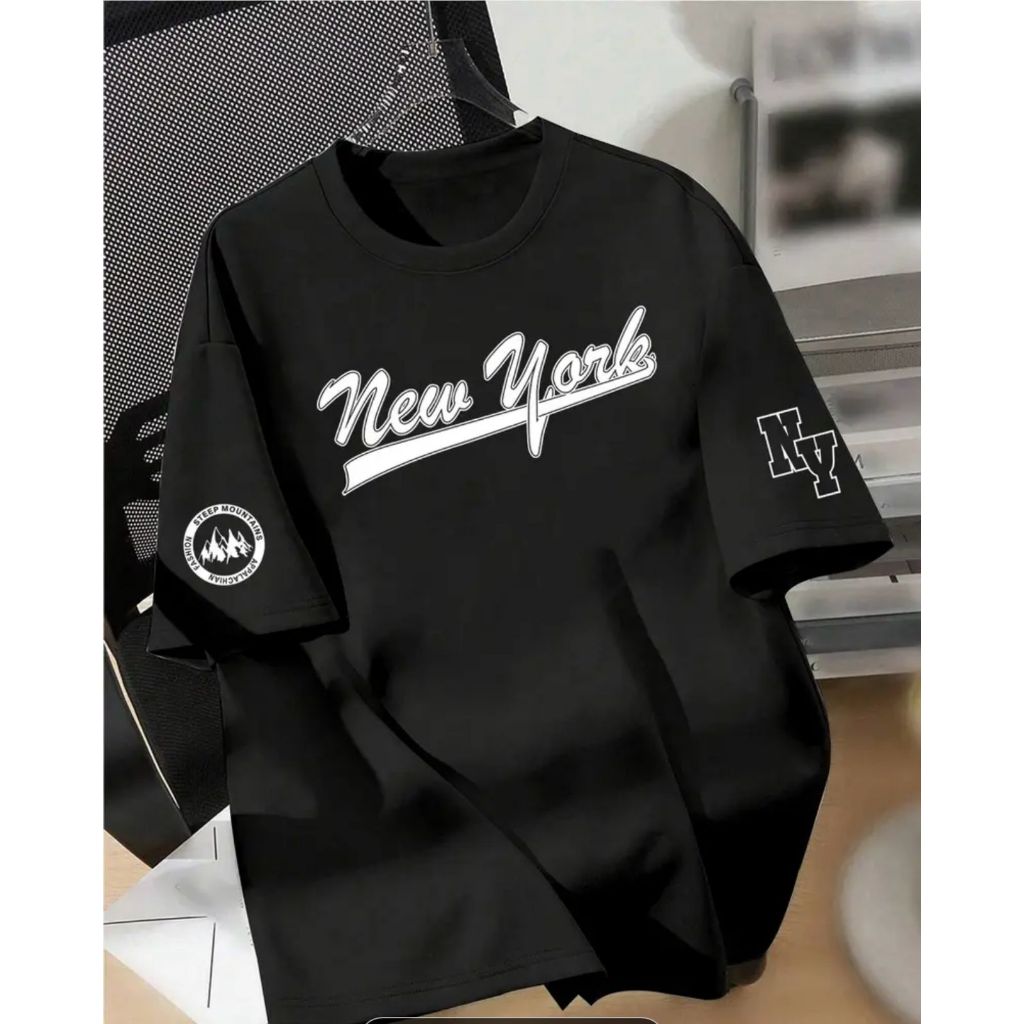 Camiseta masculina Oversized estampada 100% algodão manga curta GOLA O streetwear camisa casual-envio 24hrs