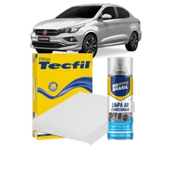 Filtro Cabine Ar Condicionado + Limpa ar Spray FIAT Cronos 1.0 1.3 1.8