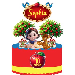 TOPO DE BOLO BRANCA DE NEVE CUTE em Oferta na Shopee