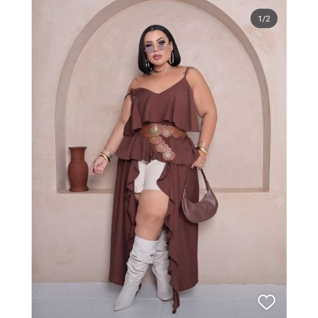 BATA TUNICA BOHO CHIC PLUZ SIZE em Oferta na Shopee