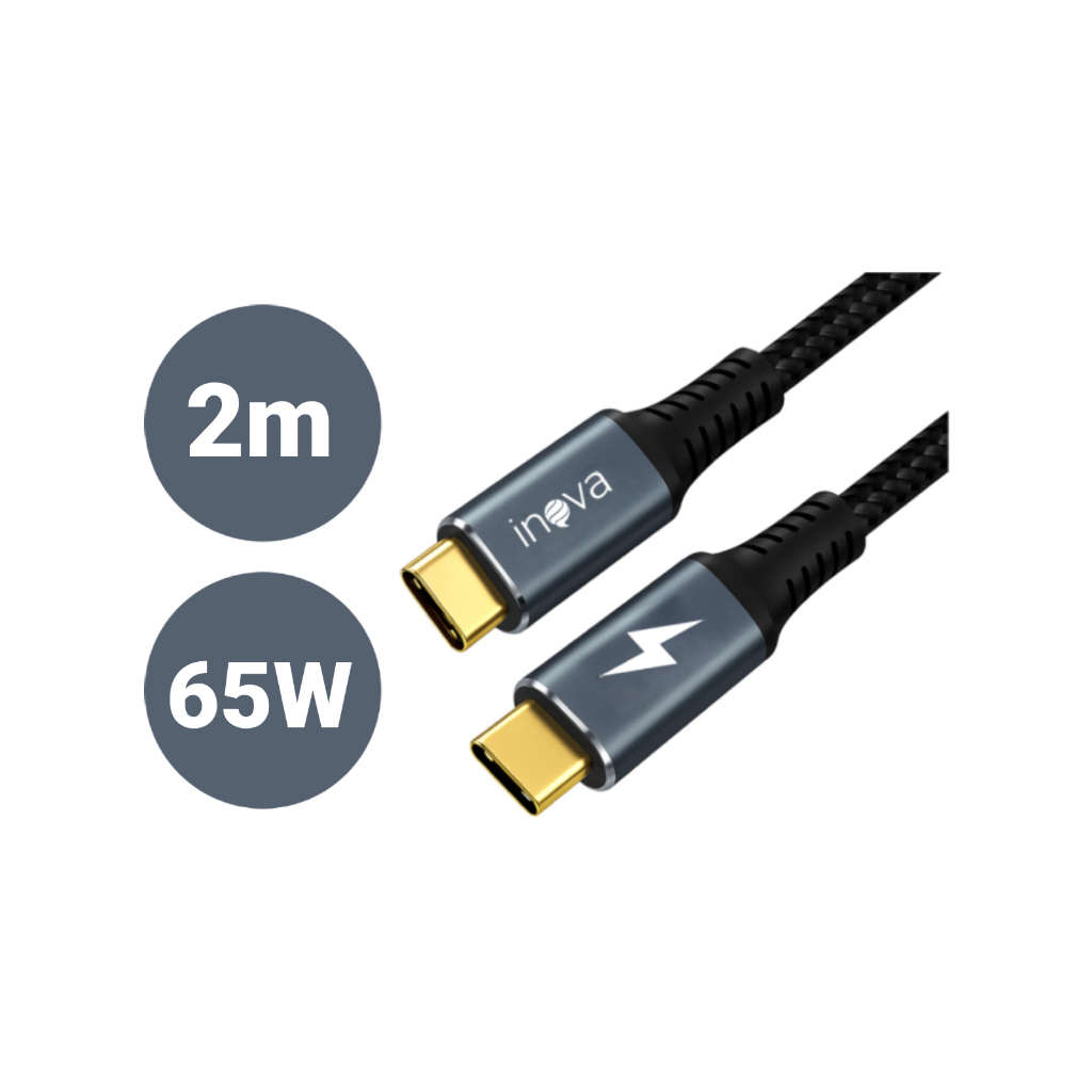 Cabo Usbc De Carregamento Turbo 65w Tipo C 2 Metros em Oferta na Shopee