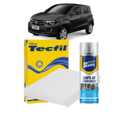 Filtro Cabine Ar Condicionado + Limpa ar Spray FIAT Mobi 1.0