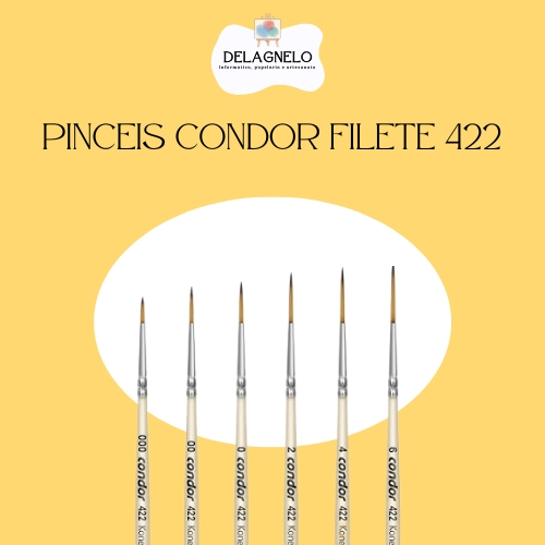Pincel Filete Liner Sintetico Condor - Ref. 422 em Oferta na Shopee