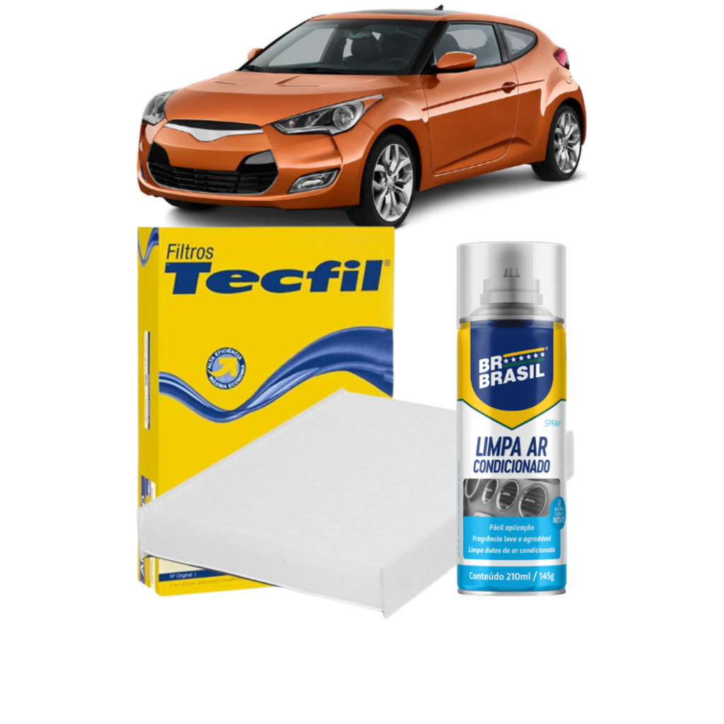 Filtro Cabine Ar Condicionado + Limpa ar Spray HYUNDAI Veloster 1.6 em Oferta na Shopee
