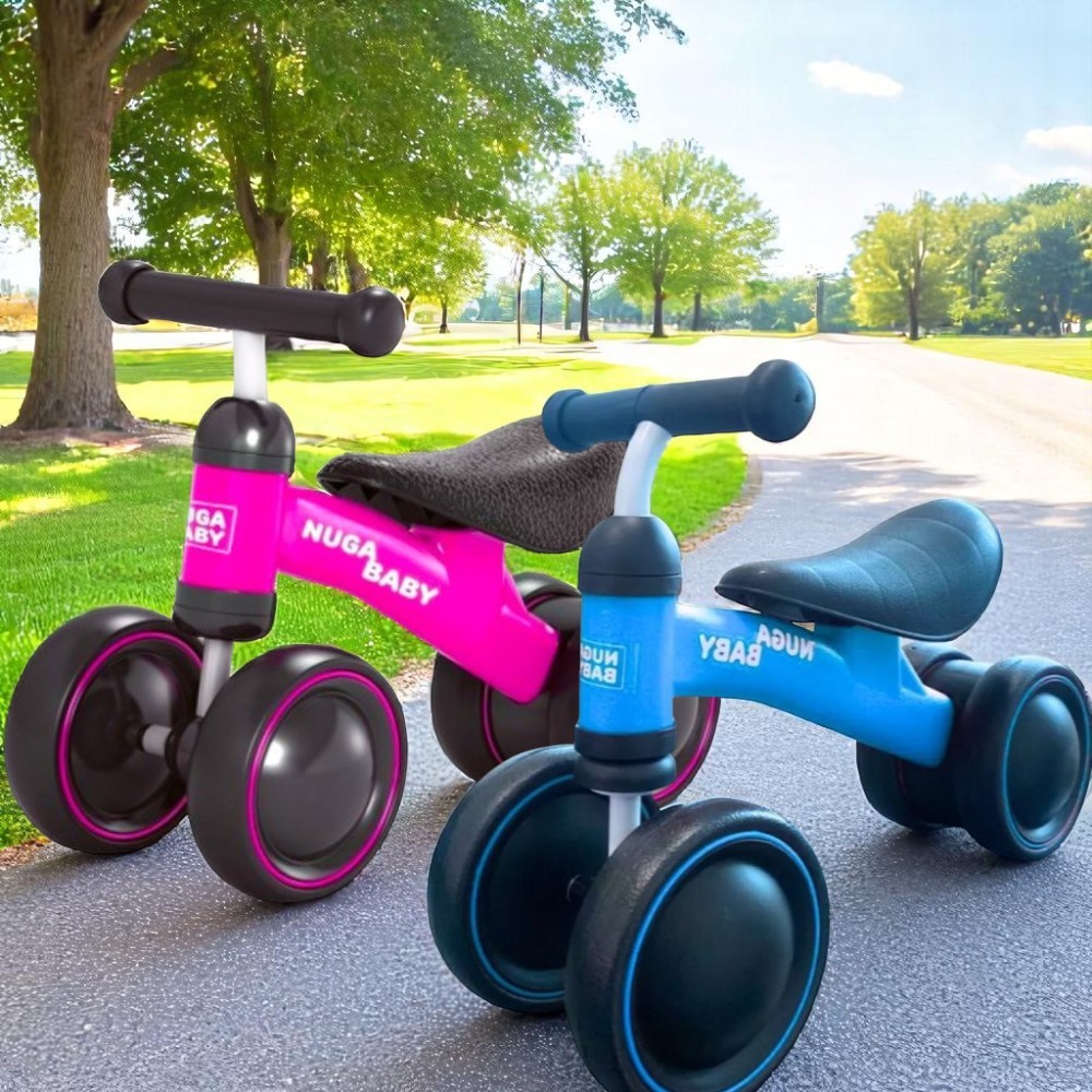 Bicicleta Infantil Nuga Sem Pedal 4 Rodas Bicicleta Equilíbrio Infantil Andador