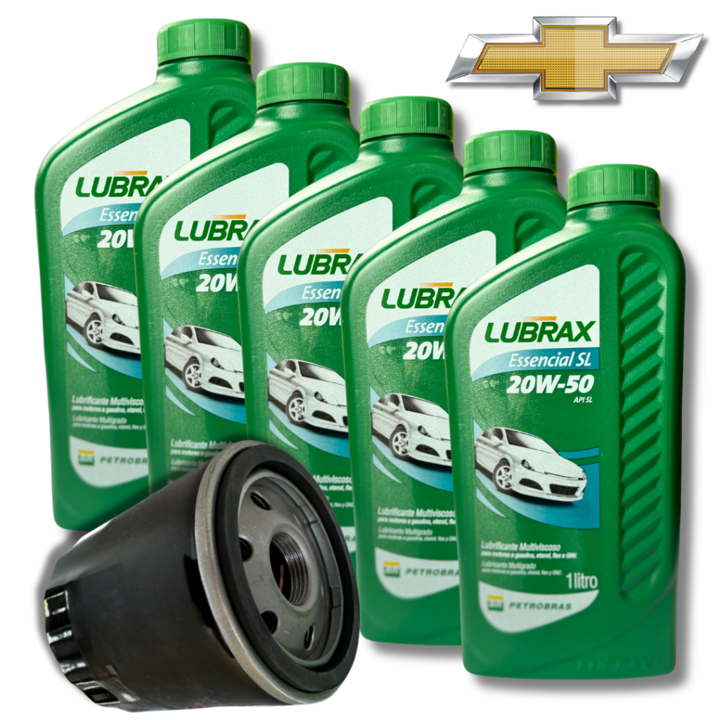 KIT TROCA DE ÓLEO 20W50 LUBRAX + FILTRO TO1702 GM