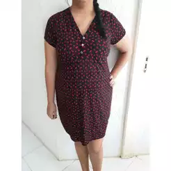 Camisola Vestido Mídi Senhora Manga Malha Fria