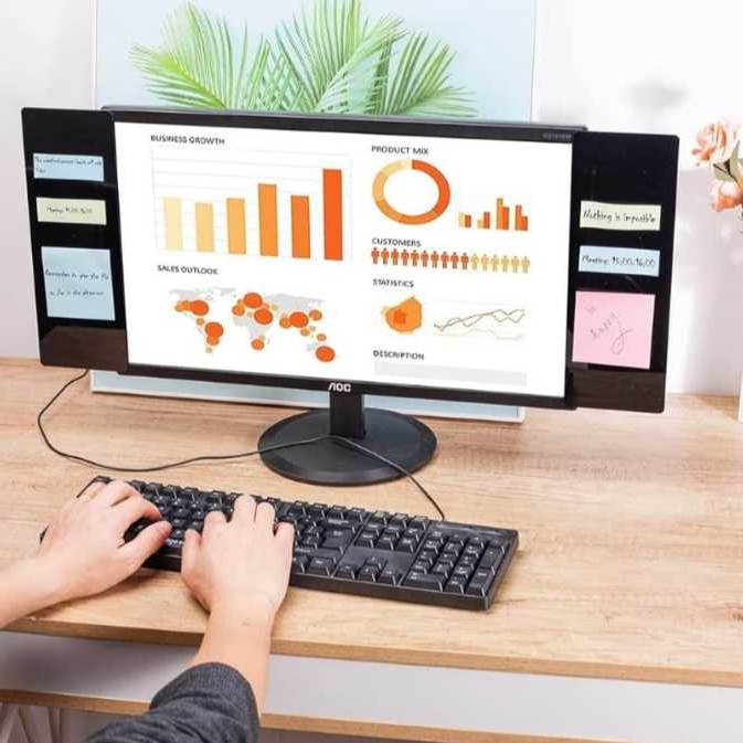 Suporte para monitor de blocos de notas, lembretes, anotações setup home office