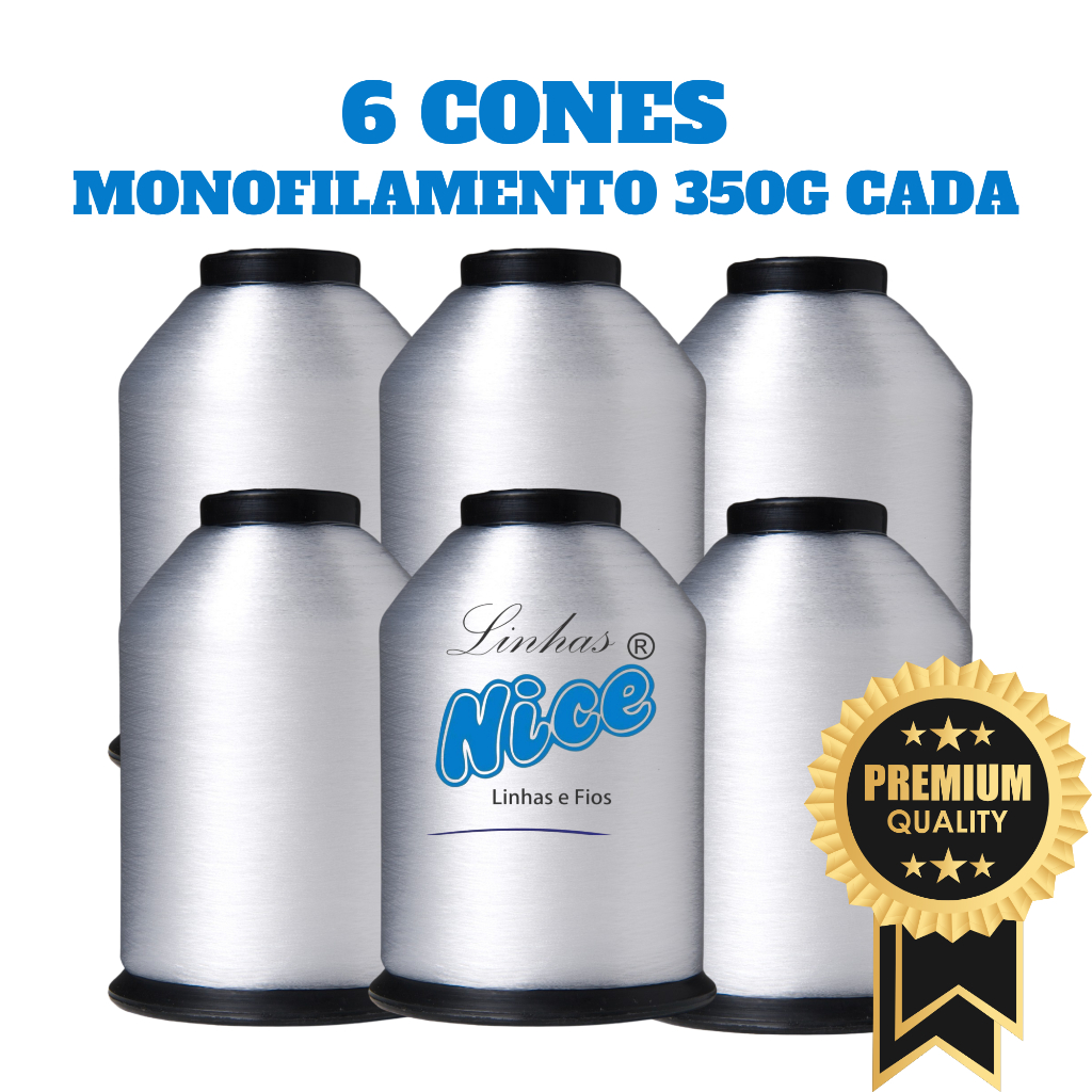 KITS Linha para costura Invisível - Monofilamento 0.18 - 350g - Para Costura - Linha Invisível