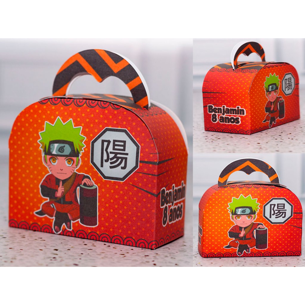 Maletinha NARUTO   Lembrancinha Personalizada para Festa - mimo - Pegue e Monte