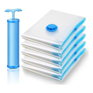OFERTA KIT 5 Saco Organizador A Vácuo Para Viagem com Bomba De Ar 50cm x 60cm