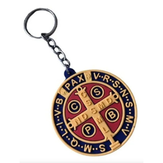 1  Chaveiro Emborrachado Medalha De São Bento. em Oferta na Shopee