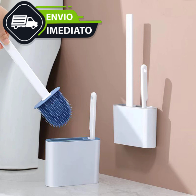 2 em 1 Escova Sanitária Quadrada Multiuso Para Privada de Silicone