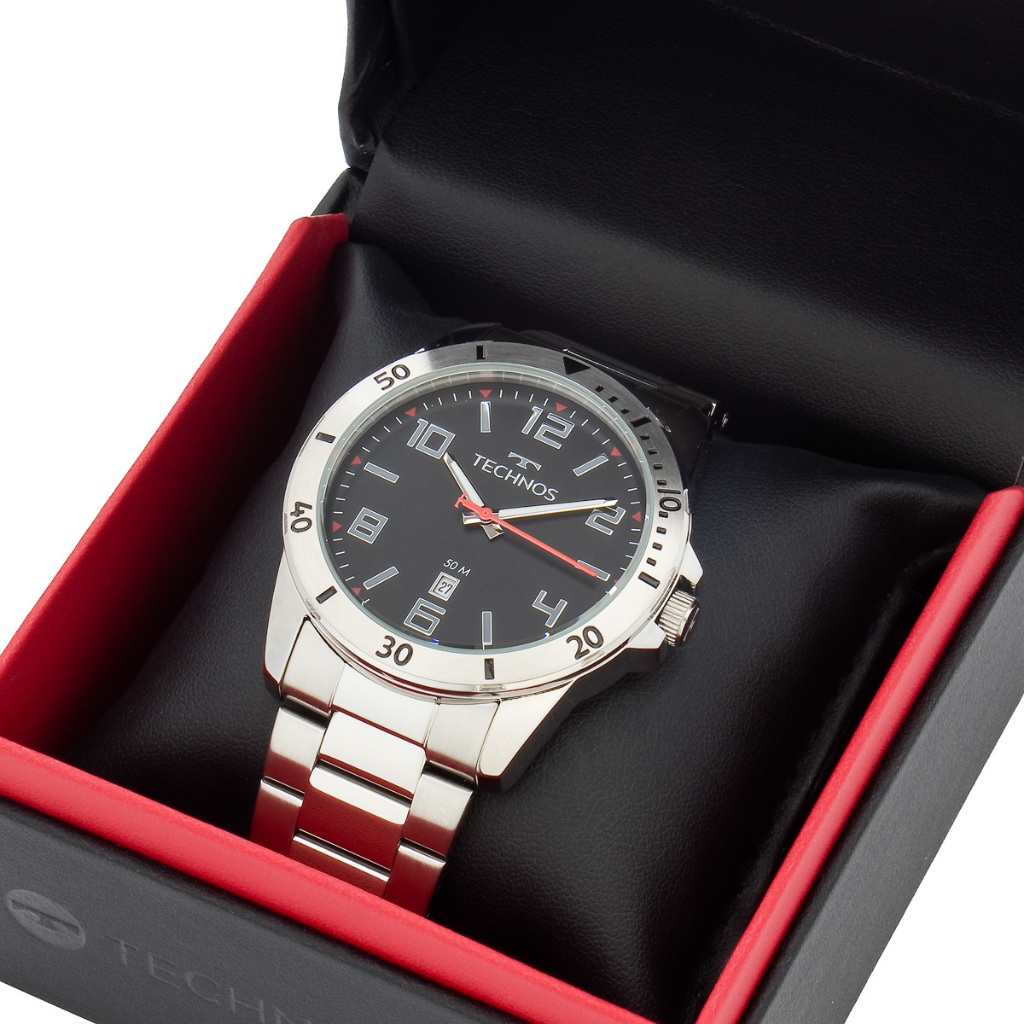 Relogio Masculino Technos Prata Militar Original Prateado Presente 2115NCJ/1P em Oferta na Shopee