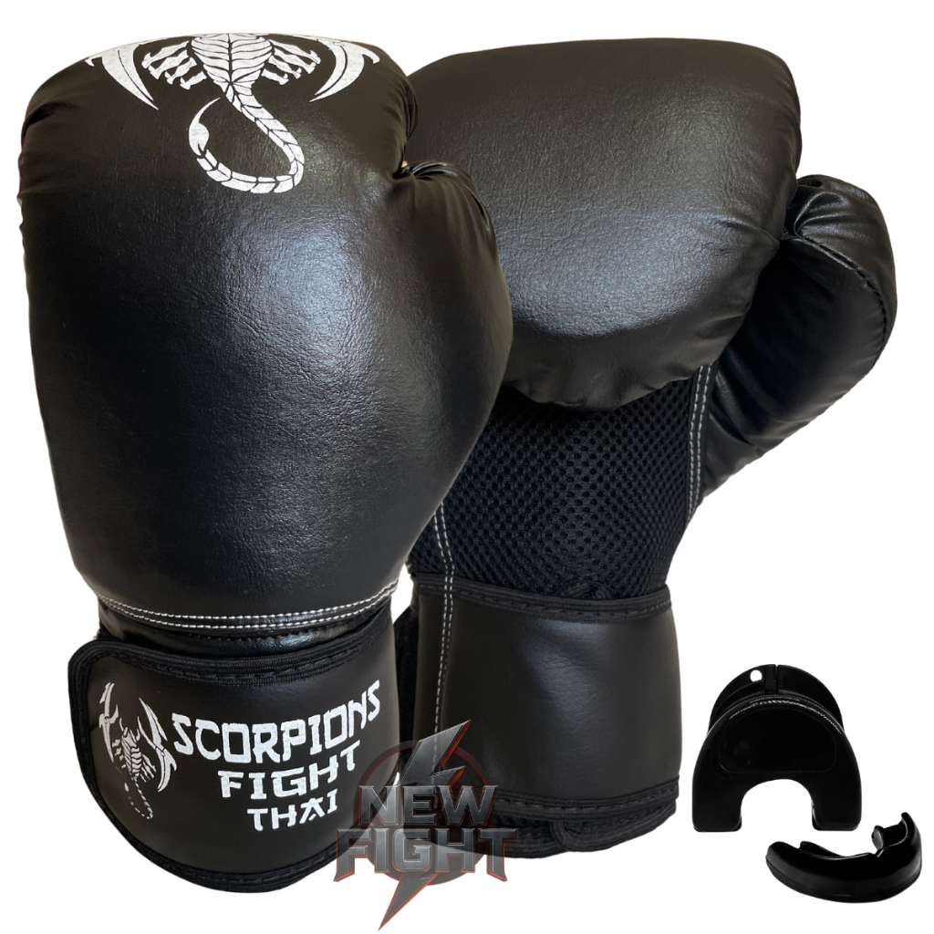 Kit Luva Boxe Muay Thai + Protetor Bucal com Case