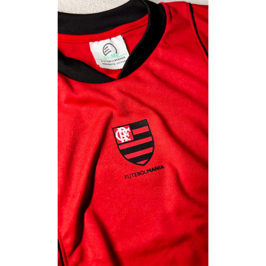 Conjunto Flamengo Camiseta Short Bebê Infantil Licenciado Oficial Uniforme Mini Craque Libertadores