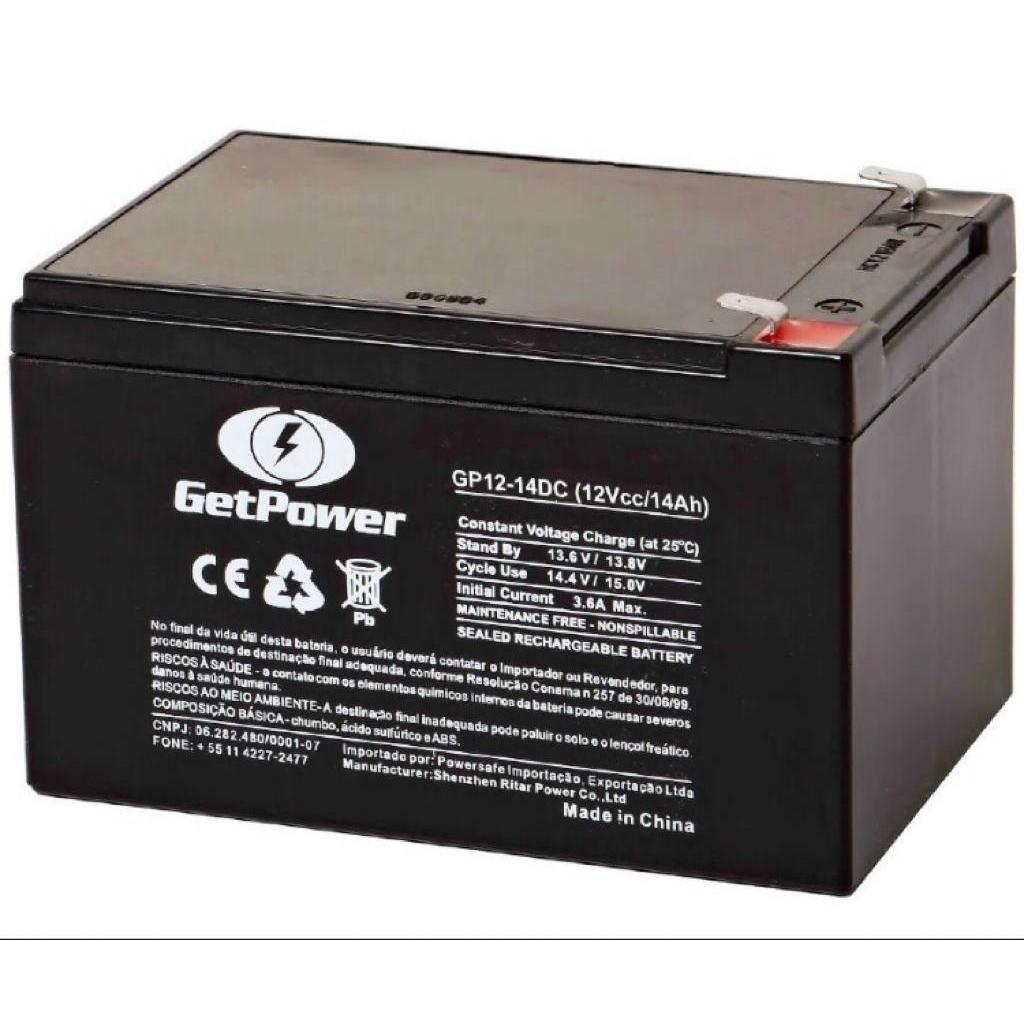 BATERIA CICLO PROFUNDO 12V 14AH - 6DZM12 PARA BIKE ELÉTRICAS, SCOOTER, PATINETES ELÉTRICOS.