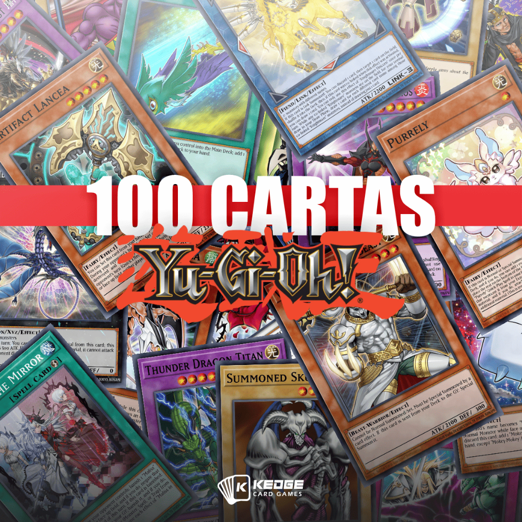 Yugioh Lote de 100 Cartas YU-GI-OH TCG Originais 10 Brilhantes + 90 Comuns
