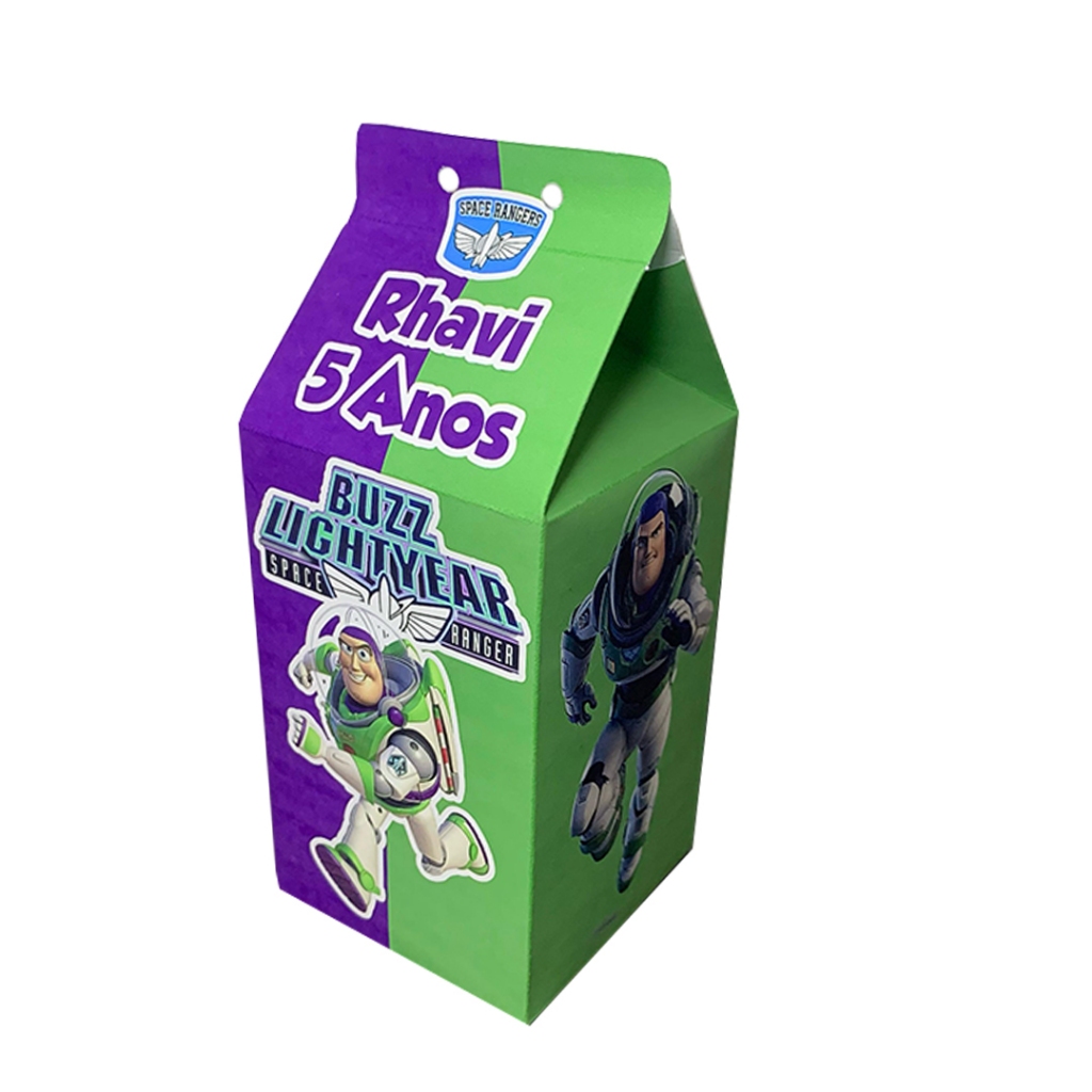 Caixinhas Buzz Lightyear Milk Personalizadas Com Nome e Idade Para Festas de Aniversarios e Lembrancinha
