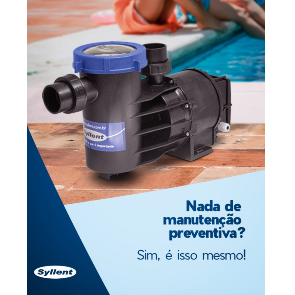 Bomba de Piscina com Pré-Filtro 1,0CV 220V Autoescorvante Silenciosa e de Alta Performance - Syllent · foto 2
