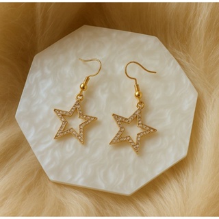 Brinco Estrela com Strass Dourado | Brilho Fashion e Elegante. em Oferta na Shopee