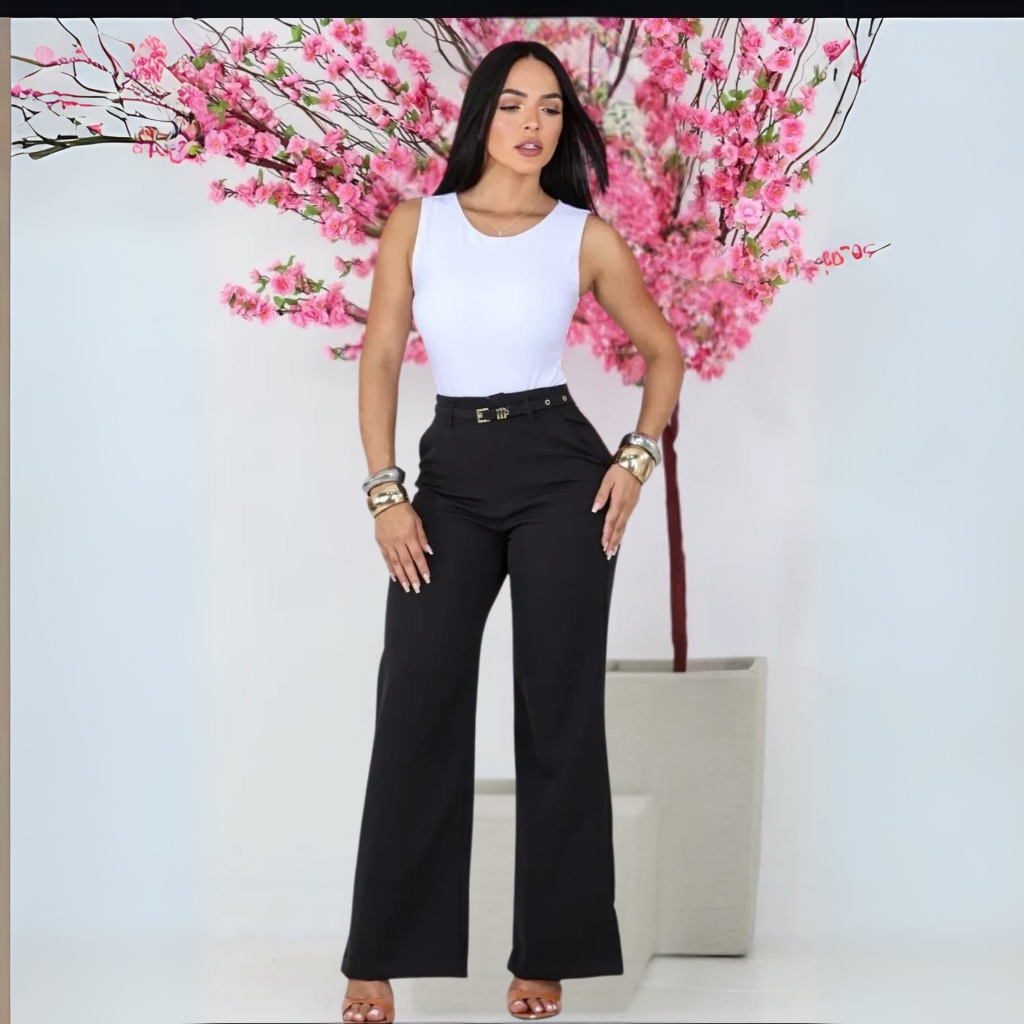 Calça Social Pantalona / tecido Alfaiataria em Oferta na Shopee