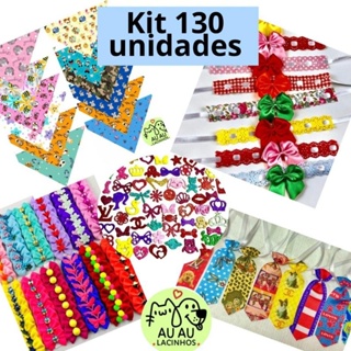 130 kit Laços Gravatas Bandanas Adesivos em Oferta na Shopee