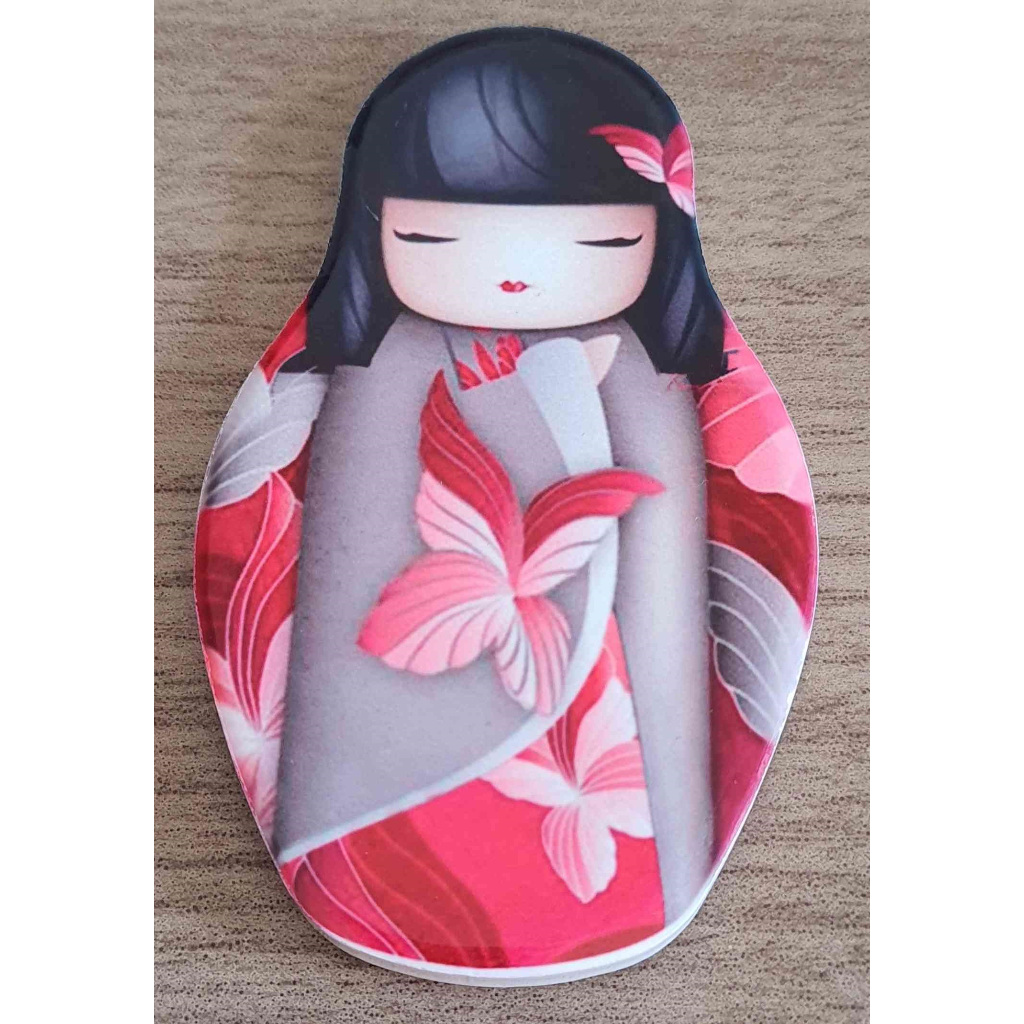 Bibelô, Linda Geisha Japonesa Ímã de Geladeira em Porcelana (antiguidade)