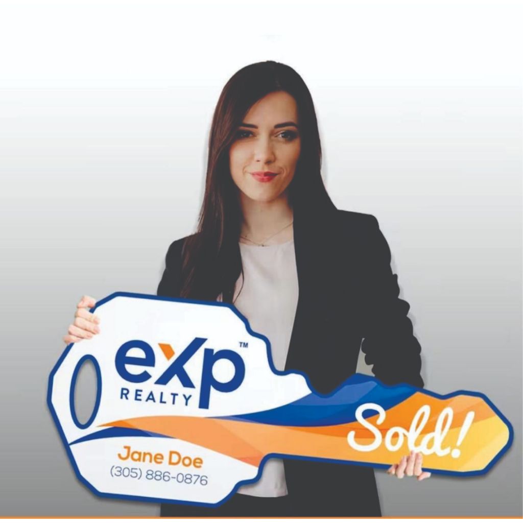 Placa Chave Personalizada Imobiliária Venda Casa Corretor Imóvel Grande Gigante logo