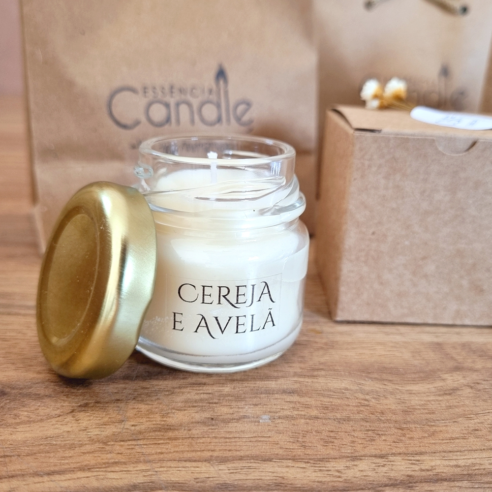 Mini Vela Aromática - PRONTA PARA PRESENTE - Cera vegetal perfumada Lembrancinha - CAIXA E SACOLINHA — imagem 2 de 2