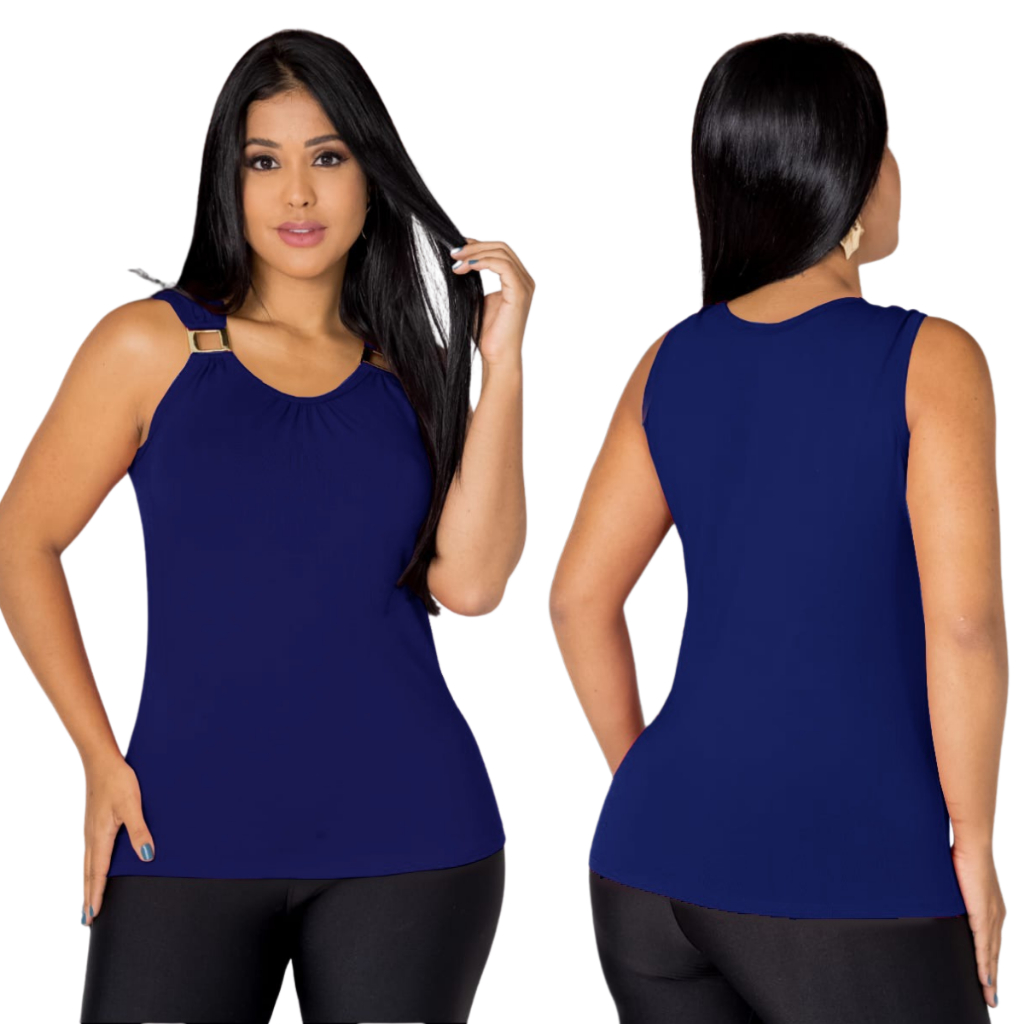 Blusinha feminina regata com fivela estilosa luxo moda primavera verão em Oferta na Shopee