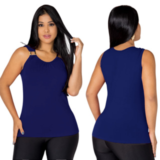 Blusinha feminina regata com fivela estilosa luxo moda primavera verão em Oferta na Shopee