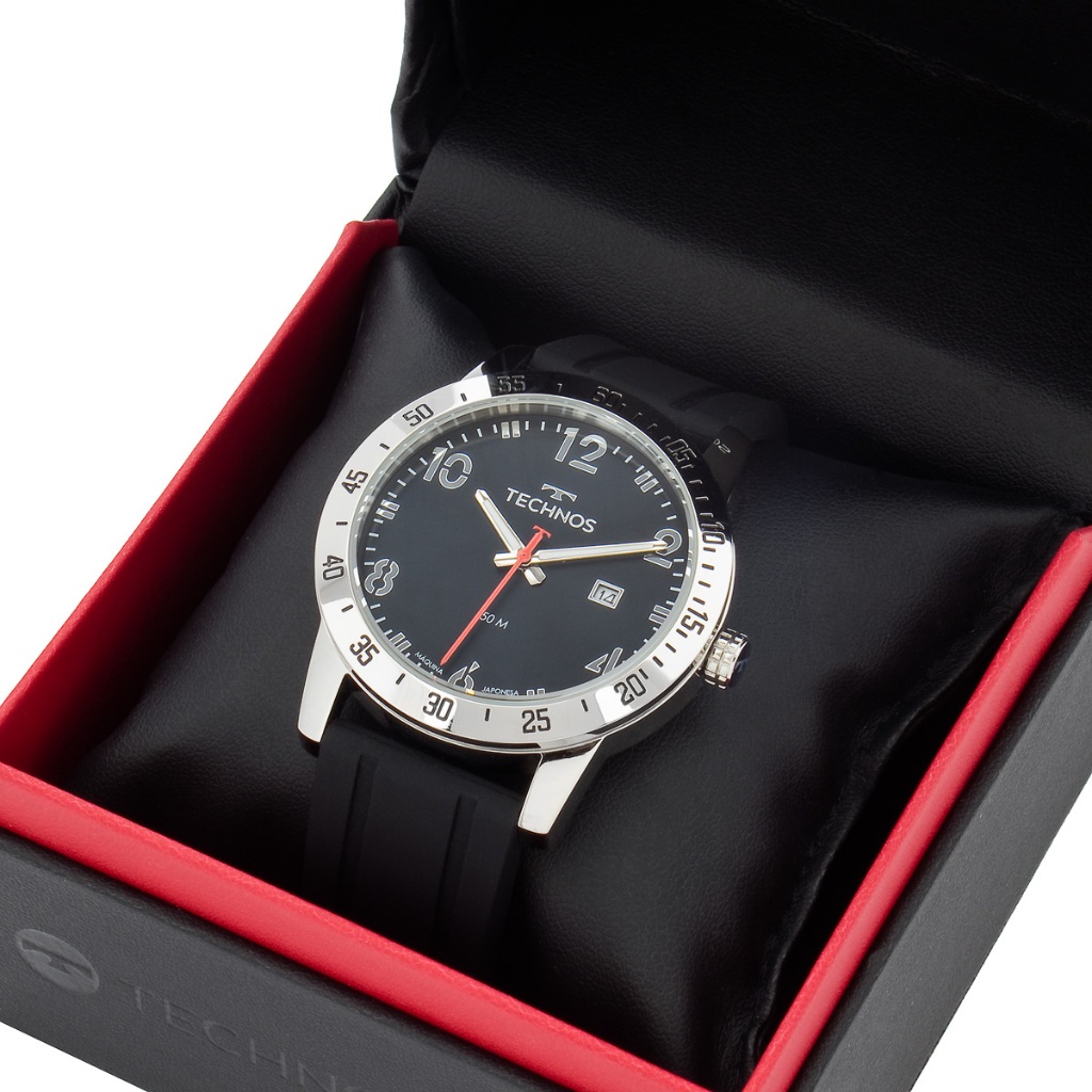 Relógio Technos Masculino Silicone Militar Borracha Esporte Original Presente Homens 2115NAS/2A em Oferta na Shopee