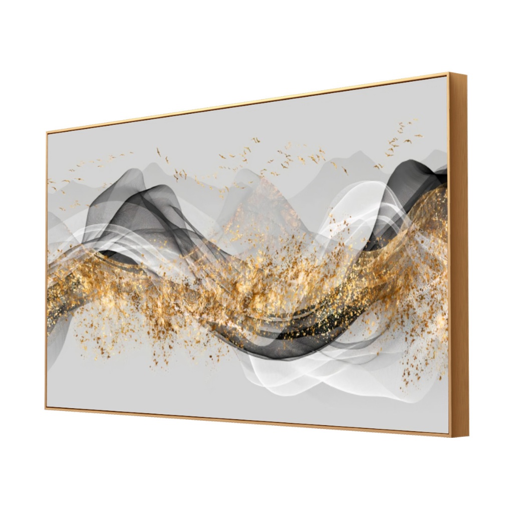 Quadro Decorativo Abstrato Sala Moderno Grande 80x120 cm Moldura Decoração Luxo