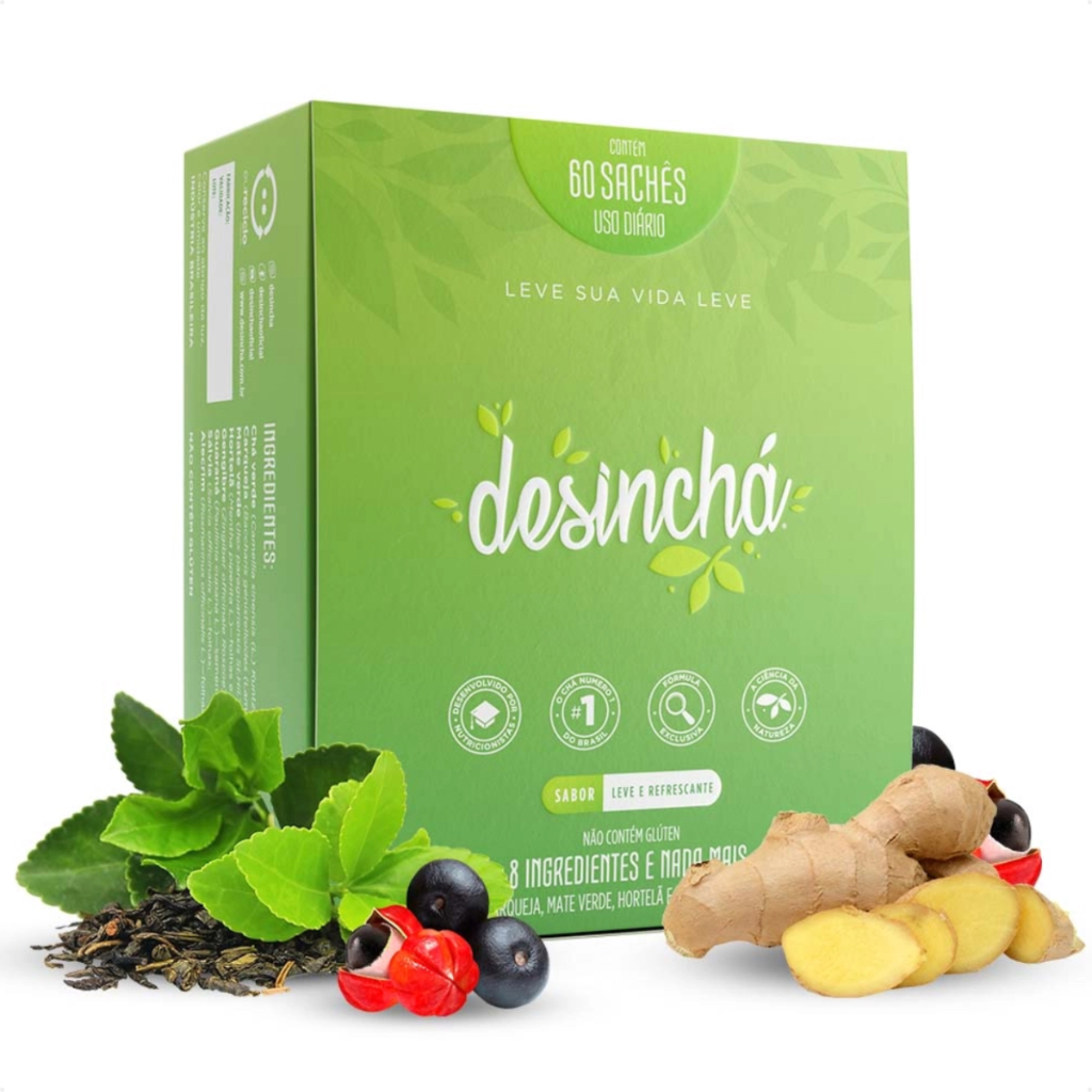 Desinchá Dia 60 Sachês 100% Original em Oferta na Shopee