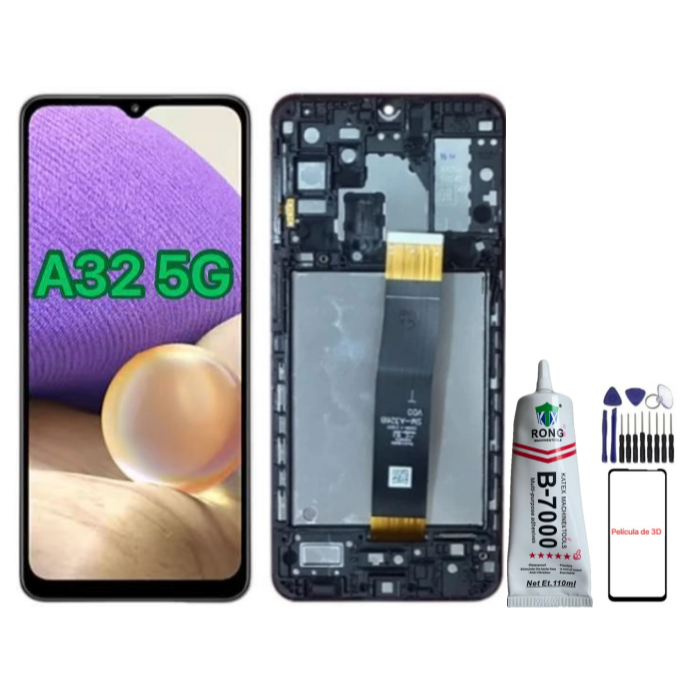 Frontal Touch Lcd Display Tela Compatível Galaxy A32 5G A326 SM-A326B/DS sem aro / com aro