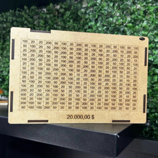 Cofre Desafio 5Mil/10Mil/20Mil Caixa de Dinheiro /MDF / Método Japonês / Poupança / Depósitos em Oferta na Shopee