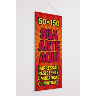 Banner Personalizado 50x150 Com Sua Arte em Oferta na Shopee