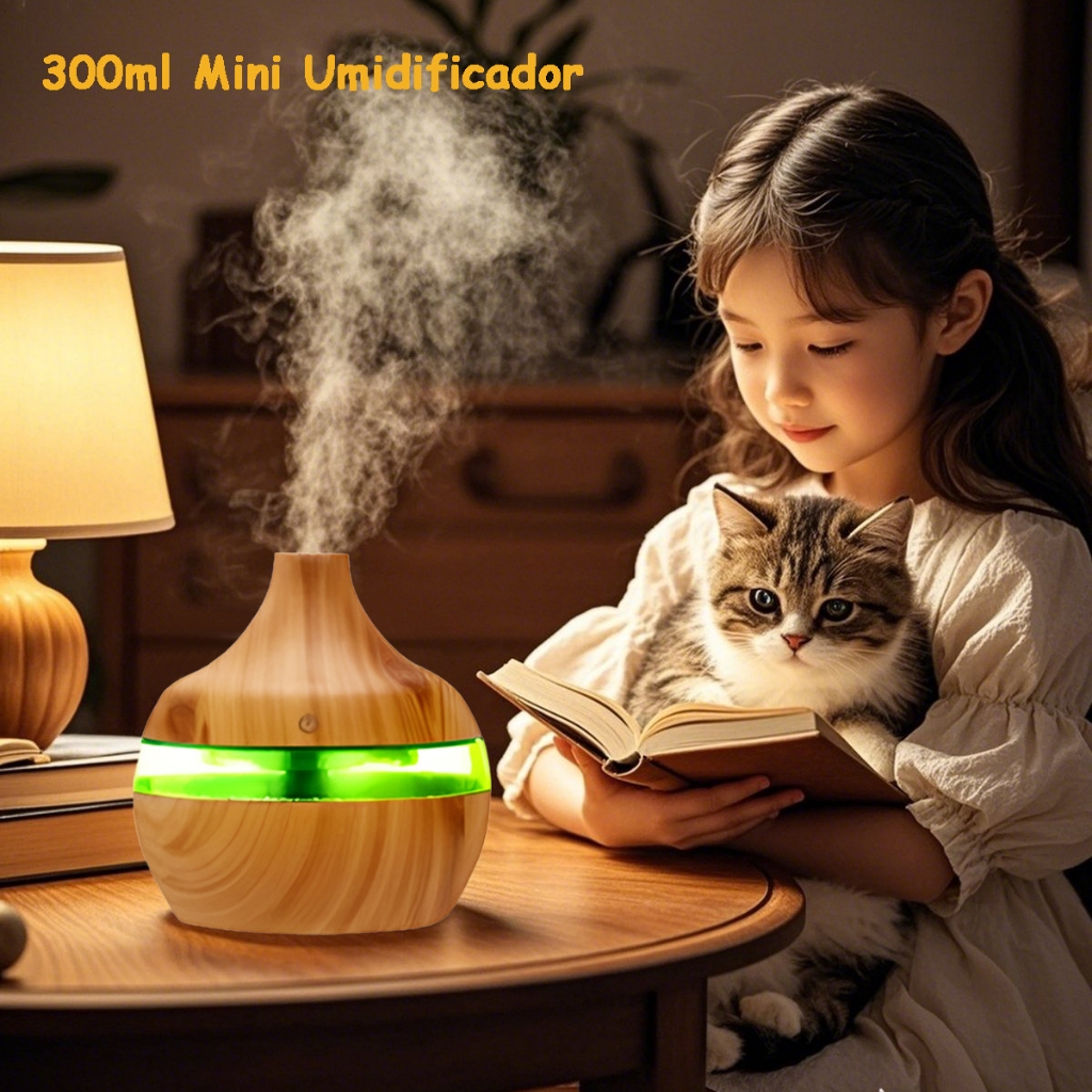 Umidificador De Ar E Refil Filtro Aromatizador De Ambiente Difusor Eelétrico Mini 300ml Purificador em Oferta na Shopee