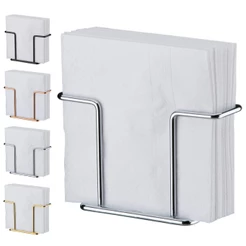 Porta Guardanapos Suporte Apoio de Papel Aço Mesa Restaurante Lanchonete Cromado Future