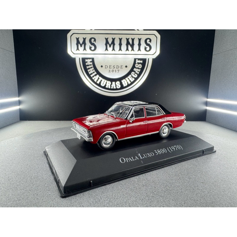 Miniatura Chevrolet Opala Luxo 3800 (1970) Vermelho 1/43 Chevrolet Collection Série Ouro