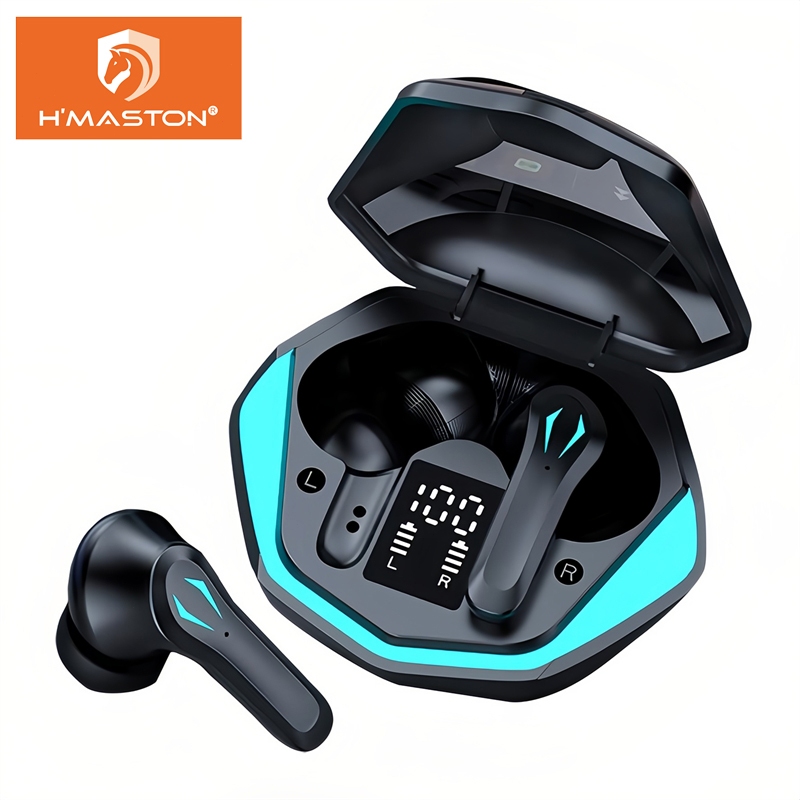 Electro Nest Fone De Ouvido Bluetooth sem Sem Fio 5.3 Baixa Latência LED Display Bateria extra grande RS-29