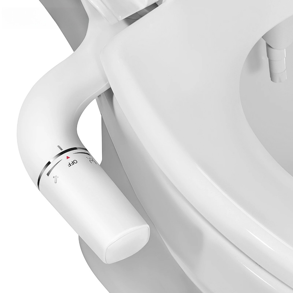 Bidêt De Banheiro Ultra-Slim Fixação De Assento Sanitário Com Entrada De Latão Ducha Higiênica Pressão De Água Ajustável