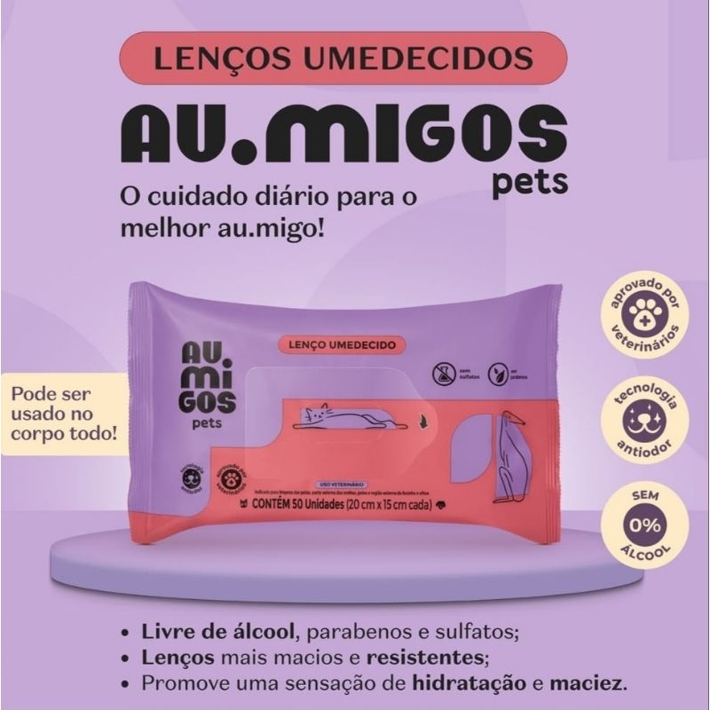 Lenço Umedecido Para Pets de Au.Migos Grupo Boticário em Oferta na Shopee