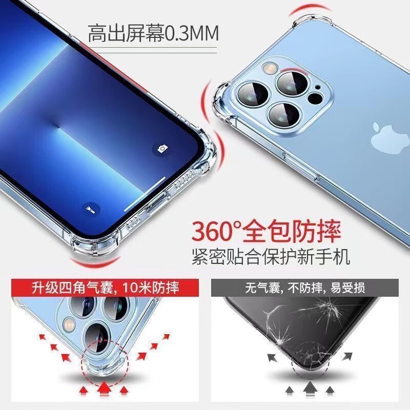 Capa Capinha Anti Shock Transparente e Pelicula 3D Para Iphone 6 7 8 X  XR 11 12PRO 13 14PLUS 15 16E em Oferta na Shopee