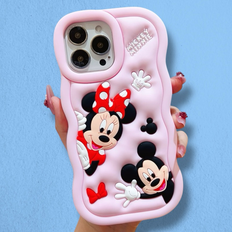 CAPA EMBORRACHADA * DESENHADA MINNIE & MICKEY CELULAR A05 A06 A15 A16 A26 A36 A56 RM 13C 14C G04 G24 G55 G75 CASE